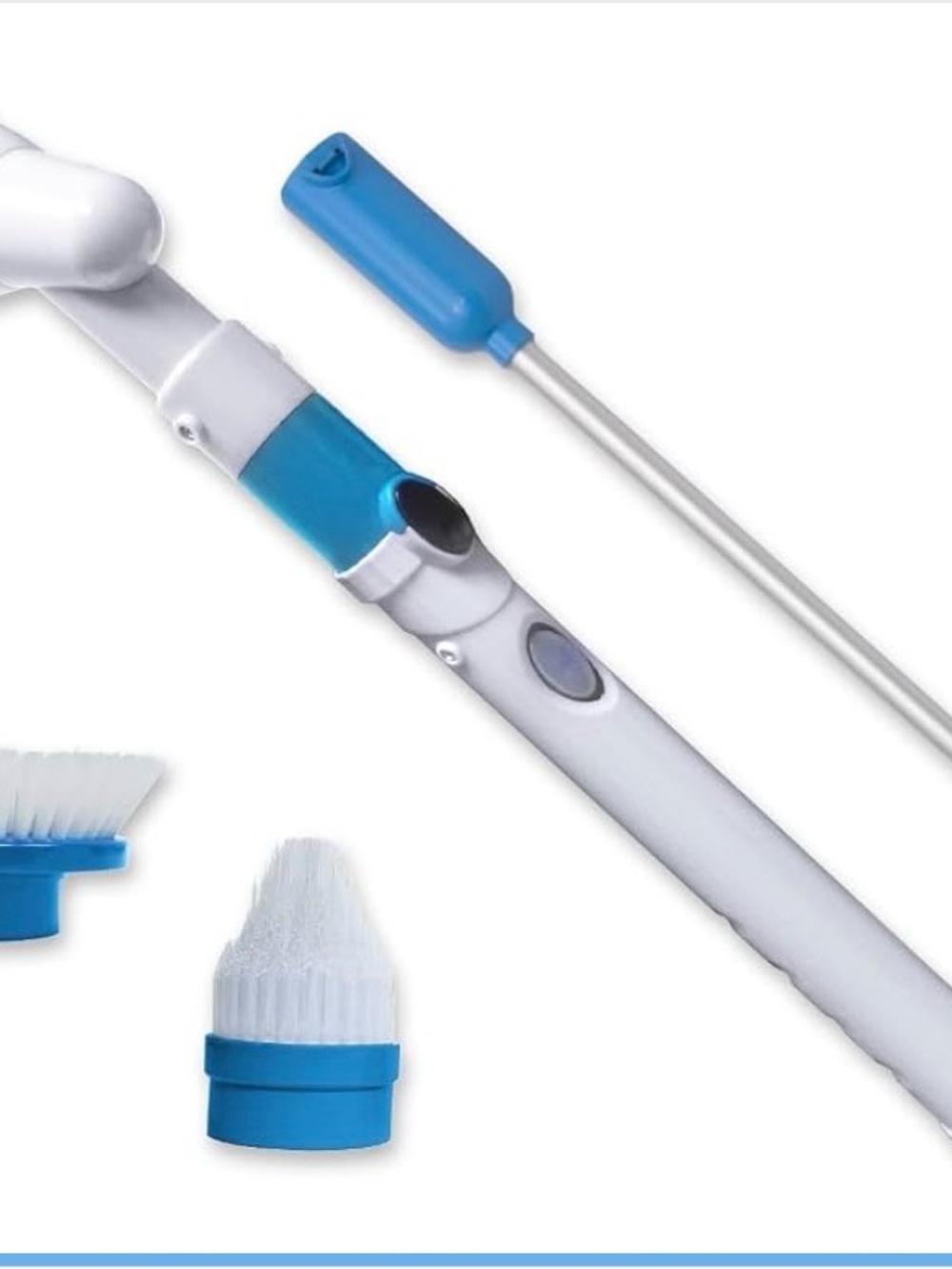 Hurricane Spin Scrubber Rechargeable Power Brush, Extendable Rod, 3 Heads